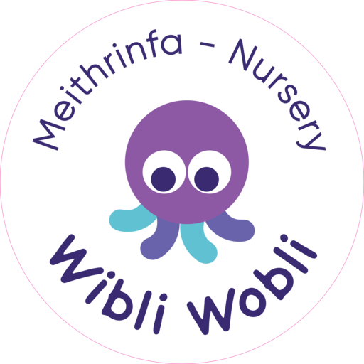 Wibli Wobli Welsh language nursery logo